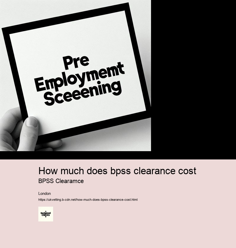 how much does bpss clearance cost